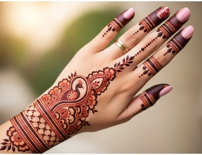 Instagram Royal Finger Mehndi Design