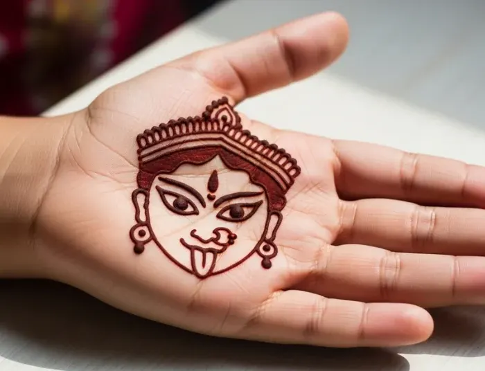 A Simple Kali Mehendi Design A Simple Kali Mehendi Design
