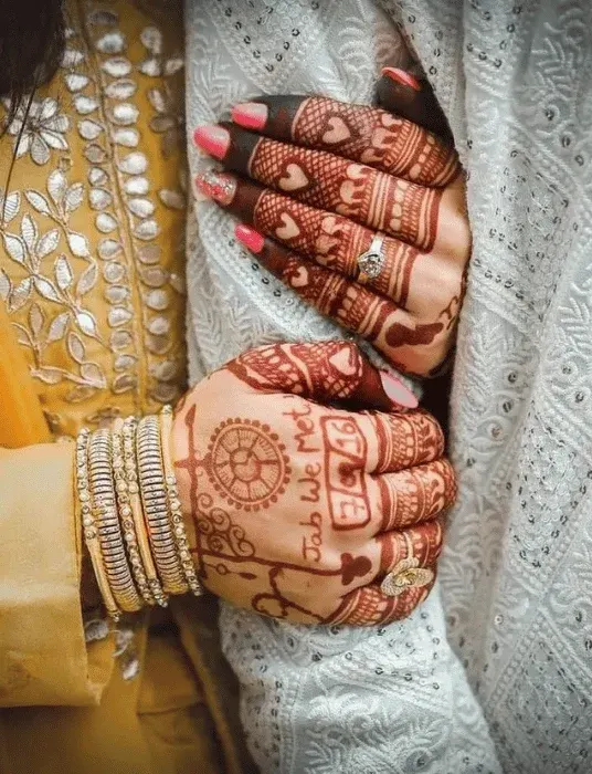 Back Hand Mehndi Design Simple