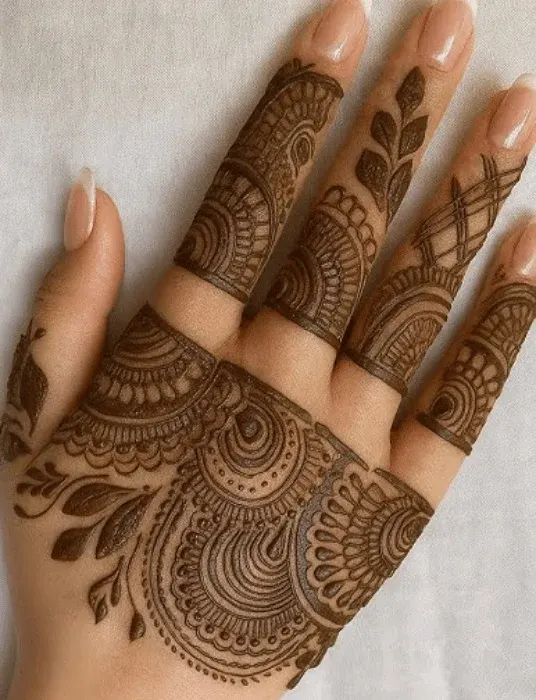 Back Hand Mehndi Design Simple
