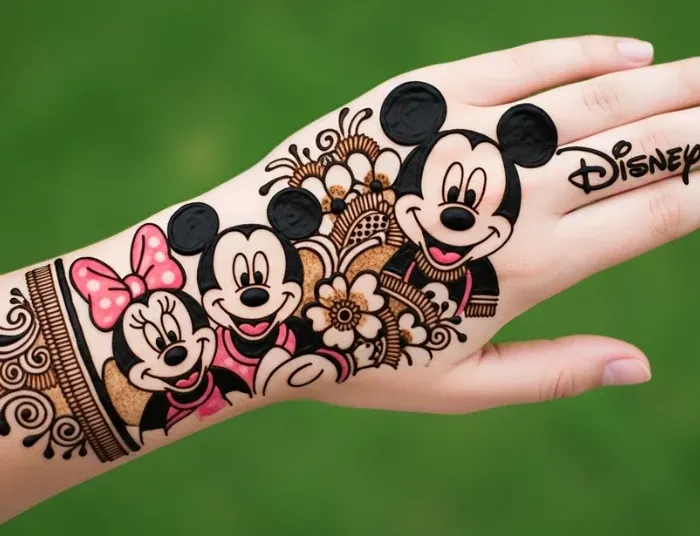 Disney-Characters Inspired Mehendi Design Disney-Characters Inspired Mehendi Design