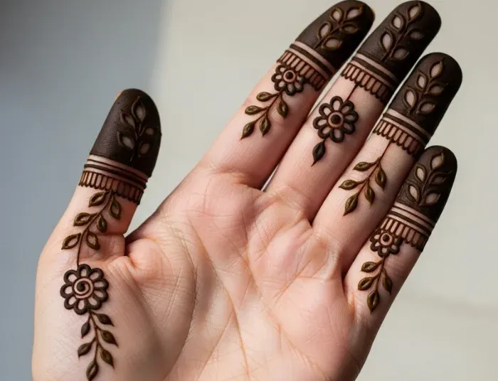 Easy Simple Finger Mehndi Design Easy Simple Finger Mehndi Design