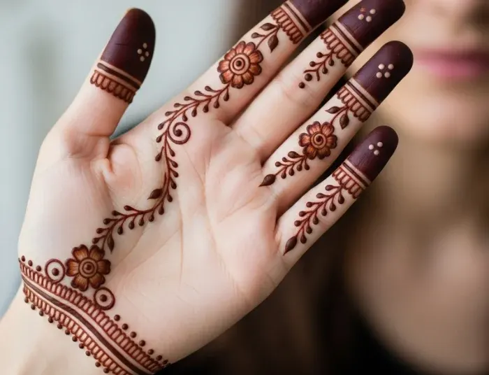 Easy Simple Finger Mehndi Design Easy Simple Finger Mehndi Design