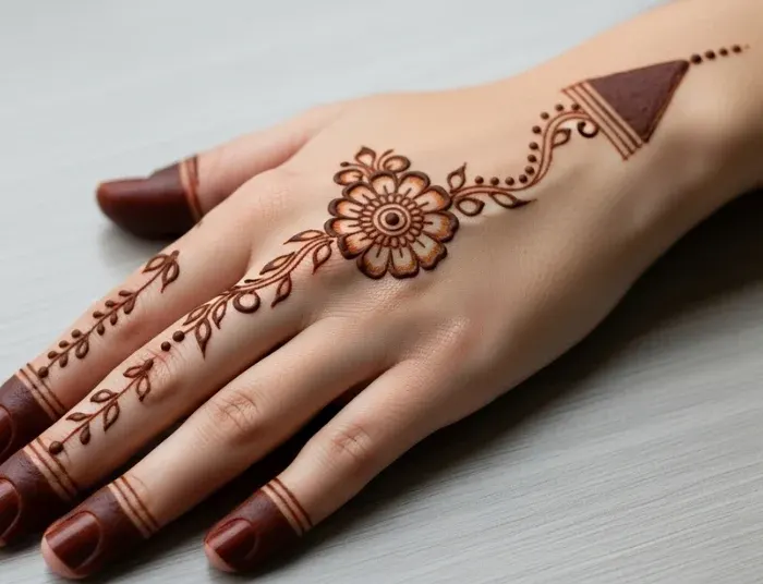 Easy Simple Finger Mehndi Design Easy Simple Finger Mehndi Design