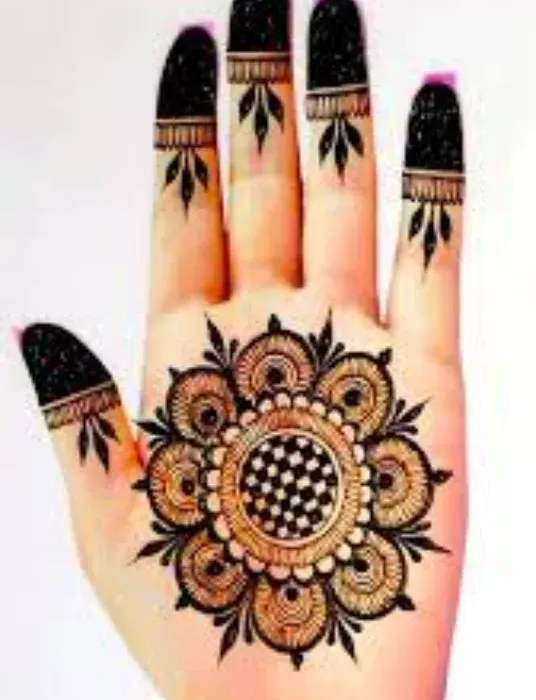 Front Hand Simple Mehndi Design Easy