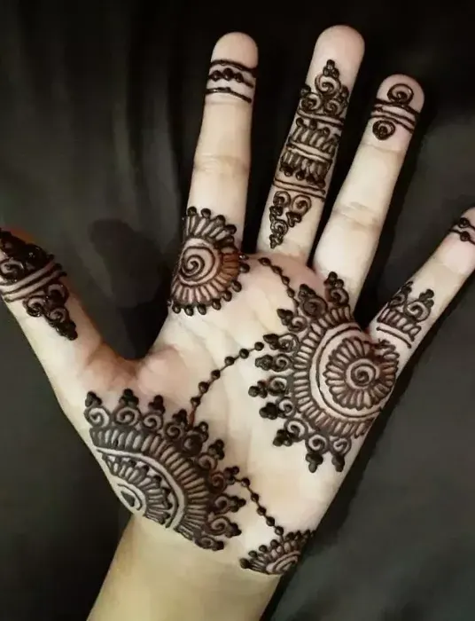 Front Hand Simple Mehndi Design Easy
