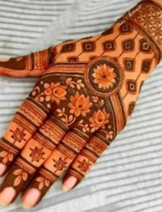 Henna Back Hand Mehndi Design