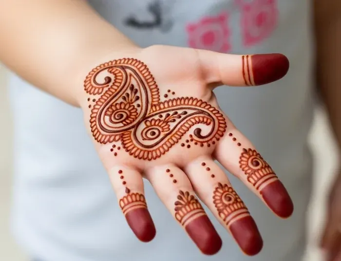 Paisley Mehendi Design for Kids Paisley Mehendi Design for Kids