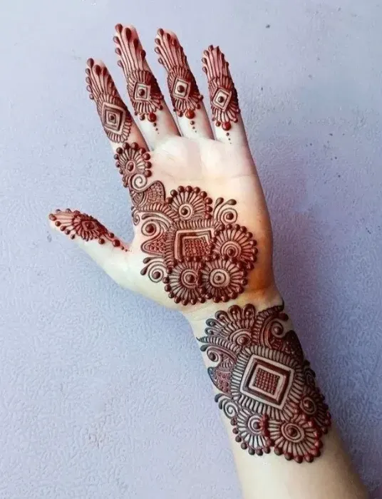 Punjabi Royal Front Hand Mehndi Design Punjabi Royal Front Hand Mehndi Design