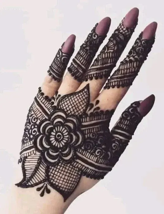 Punjabi Royal Front Hand Mehndi Design Punjabi Royal Front Hand Mehndi Design