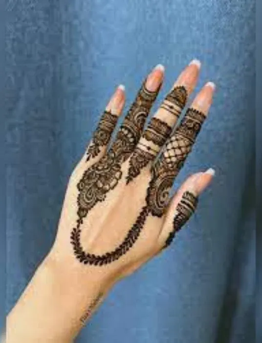 Back Hand Mehndi Design Girl
