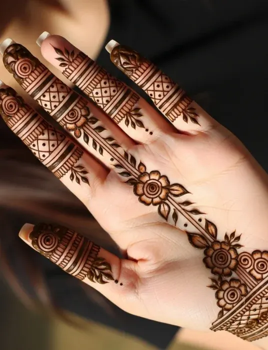 Stylish Finger Mehndi Design