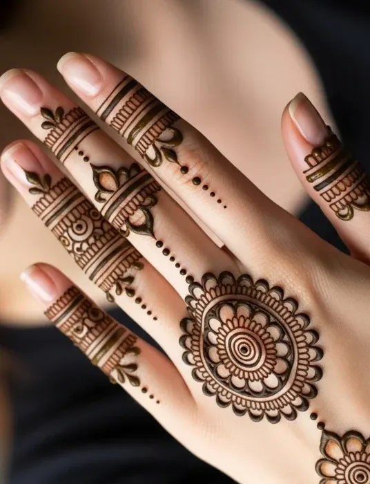 Stylish Finger Mehndi Design