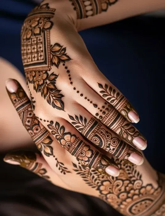 Stylish Finger Mehndi Design
