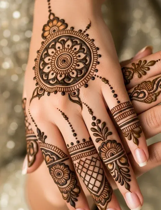 Stylish Finger Mehndi Design
