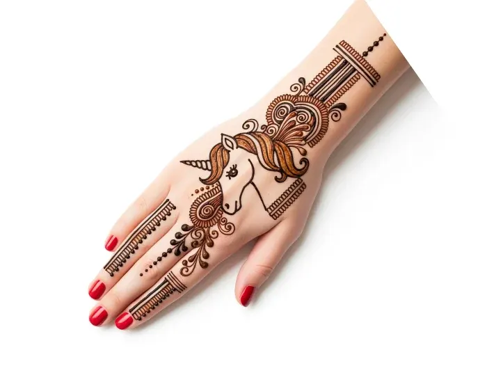 This Easy Mehendi Design for Kids with Unicorn Magic This Easy Mehendi Design for Kids with Unicorn Magic